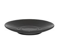 Olympia Cafe Stoneware Espresso Saucers 117mm (Pack of 12), Charcoal | Oven, microwave and dishwasher safe commercial build features soft rolled edges and unglazed feet to prevent slips.
