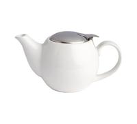 Olympia Teapot White 510ml 17.2fl oz (Box 1) - Ideal for Coffee Tea Preparation GM593