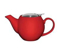 Olympia Cafe Teapot in Red with Removable Filter - Stoneware - 510 ml 18 Oz