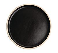 Olympia Canvas Flat Round Plate Delhi Black 180mm (Pack of 6)