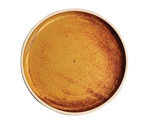 Olympia Canvas Flat Round Plates Stoneware 180mm Orange (Pack of 6), 180 mm
