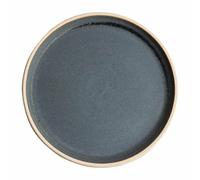 Olympia Canvas Flat Round Plate Blue Granite 250mm (Pack of 6)