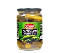 Olympia Castraveti Ion Otet 720ml | Cucumbers in Vinegar | 6-9cm Pickled Fresh Cucumbers Whole in Vinegar | Romanian Pasteurized Product (Cucumbers in Vinegar 680g, 2 Pack)