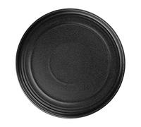 Olympia Cavolo Flat Round Porcelain Plates, Textured Black, 220mm, 220 mm | Commercial-grade construction provides great strength, while a dishwasher-safe design ensures effortless cleaning.