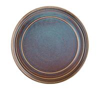 Olympia Cavolo Porcelain Flat Round Plates 220mm, Iridescen, Purple, 220 mm | Dishwasher-safe commercial build provides strength, featuring a reactive glaze for a unique finish. Pack of 6.