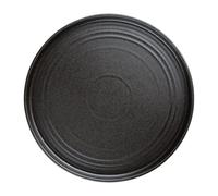 Olympia Cavolo Textured Black Flat Round Plates 270mm (Pack of 4)