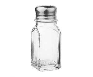 Olympia CE326 1X Nostalgic Salt And Pepper Shaker 100X40mm Glass Cruet Pot Kitchen Tableware,100(H)x 40(Ø)mm