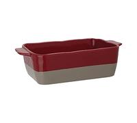 Olympia Ceramic Rectangular Eared Roaster 2.5L 320x175mm, 320X175X90mm | Round ears ensure an easy pick up even when wearing thick oven gloves; safe for microwave, oven and dishwasher use.