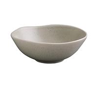 Olympia Chia Deep Bowls Porcelain 1250ml, Sand 210mm (Pack of 6), 1250 ml | Waved edge creates a rustic, hand-thrown appearance, finished with a reactive glaze to enhance rustic table settings.