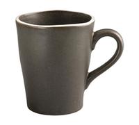 Olympia Chia Rustic Tea and Coffee Mugs Set 340 ml/12 oz (Pack of 6), Charcoal Porcelain, Hot Chocolate Mugs, Microwave and Dishwasher Safe, Reactive Glaze, BS4034 Certified, Café and Home Use, DR819