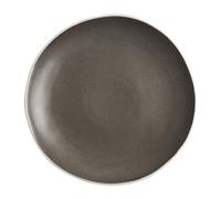 Olympia Chia Plates in Charcoal - Porcelain - Uneven Edge - 270(пїЅ) mm - 6 pc