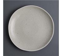 Olympia Chia Plates in Sand - Porcelain - Uneven Edge - 270(пїЅ) mm - 6 pc