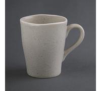 Olympia Chia Mugs in Sand - Porcelain - Uneven Edge - 340 ml 12 Oz - 6 pc