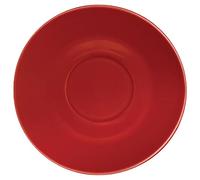 Olympia Cafe Saucers Red Porcelain Coffee Plate Kitchen Restaurant 12pc