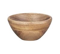 Olympia Commercial Acacia Wood Salad Fruit Bowl 100mm, FT613 | Deep shape prevents spills and mess during service, while a unique grain adds rustic charm to pubs and bistros.