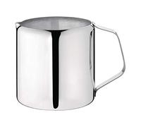 Olympia Concorde Stainless Steel Milk Jug Pitcher J733, 285ml | Polished mirror finish adds elegance to tables; includes heat-resistant handle and drip-free spout for precise latte art.