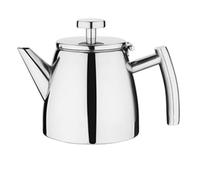 Olympia Conical Insulated Stainless Steel Teapot with Filter 350ml - Hinged Lid, Removable Filter, Dishwasher Safe DP600