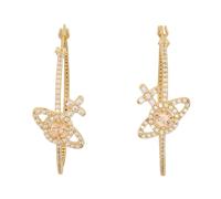 Vivienne Westwood Gold Champagne CZ Olymia Hoops - Gold