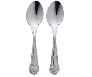 Olympia D70712X Kings Coffee Spoon 112mm 18/0 Stainless Steel Tea Teaspoon Cutlery (Pack of 2)