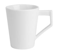 Olympia Deco Cups 300ml White Fully Vitrified Porcelain, Pack of 6, 300 ml