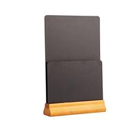 Olympia Double Blackboard Menu Holder with Pine Base, 325x210x55mm