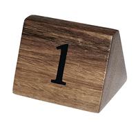 Olympia Double Sided Acacia Wood Table Numbers 1-10, Pack of 10
