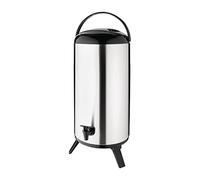 Olympia Double Wall Stainless Steel Beverage Dispenser DL170, 13.5 Litre | Includes built-in carrying handle for easy transport, folding feet for stability, and 85mm tap height for easy pouring.