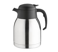 Olympia Double Wall Stainless Steel Screwtop Vacuum Jug, 1.5L, 15L | Simple thumb release mechanism allows easy one-handed pouring; keeps beverages hot or cold and requires handwash only.