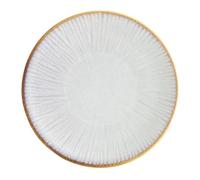 Olympia Drift Porcelain Embossed Coupe Plates 180mm 7", Grey, Pack of 6