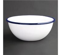 Olympia Enamel Pudding Bowl of Steel Heat and Chemical Resistant 140mm Pack of 6
