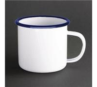 Olympia Enamel Mug Made of Steel Heat and Chemical Resistant 350ml Pack of 6