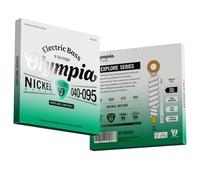Olympia Explore Series Bass Guitar Strings - Nickel Wound, Hex Core - 4-String Sets - Extra Light to Heavy - Bright Tone, Balanced Response - Korean Engineered (040-095 Regular)