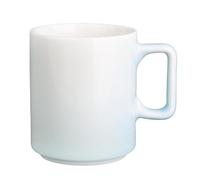 Olympia Fondant Stackable Cups Porcelain Aqua 230ml CU186, Pack of 6