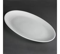 Olympia French Deep Oval Plates White 500mm/ 19 1/2" Sold Singly.