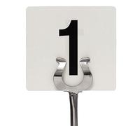 Olympia Plastic Table Number Insert Cards 1-25, Black & White, Dual Sided Cards, Size: 95(H) x 105(W)mm, For Use With Table Number Stands, GC086