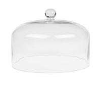 Olympia Glass Cake Stand Dome Lid, 285(Dia) x 200(H) mm, High Clarity Clear Glass, Protects Homemade Cakes Afternoon Tea Scones, Fits Base CS013 (sold separately), CS014
