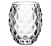 Olympia Glass Diamond Tealight Holder Clear Tea Light Candle Holders 6pc