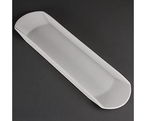 Olympia Gondola Porcelain Serving Platter, White, 560x150mm | Super vitrified body with rolled edges for chip resistance. Stackable, microwave, dishwasher and freezer safe.
