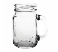 Olympia Handled Mason Jar in Clear - Made of Glass - Capacity - 450 ml / 16 oz