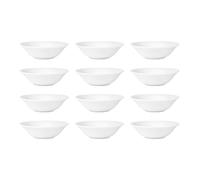 Olympia Athena Small Breakfast Bowls Set 153 mm/6 inch - 360 ml/12.75 oz (Pack of 12), White Vitrified Porcelain, Oatmeal Dishes, Microwave / Dishwasher Safe, Restaurant Café & Home Use, CC213