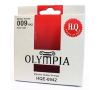 Olympia HQE0942 Electric Guitar Strings | Nickel Wound | Super Light Gauge 9-42 | Bright Clear Tone | Smooth Play for Fast Leads & Expressive Bends