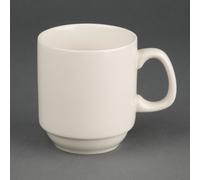 Olympia Ivory Stacking Mugs 285ml 10oz (Pack of 12) - U832