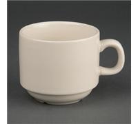 Olympia Ivory Stacking Tea Cups 206ml 7.5oz (12 Pack)