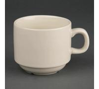 Olympia Ivory Stacking Tea Cups Made of Porcelain - 206ml Pack of 12