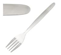 Olympia Kelso Stainless Steel Dessert Forks C119, Pack of 12 | Sized for serving appetizers, fruit platters, and mini cakes in busy cafes, restaurants, and catering events.