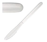 Olympia Kelso Stainless Steel Table Knives (Pack of 12), Silver, 215(L)mm, Dinner Knife Set, High Polished 18/0 Stainless Steel, Sleek Polished Design, Commercial & Home Use, C116
