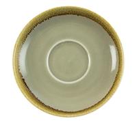 Olympia Kiln Cappuccino Saucer Moss 160mm Set of 6 - Porcelain Coffee Cup Plates GP481