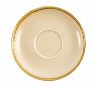 Olympia Kiln Porcelain Cappuccino Saucers 160mm, Sandstone (6 Pack)