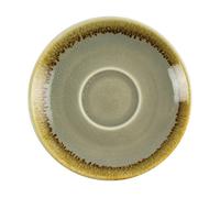 Olympia Kiln GP477 Moss Espresso Saucer, Porcelain, 115 mm Diameter, Green (Pack of 6)