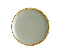 Olympia Kiln Moss Porcelain Coupe Plates 178mm, Pack of 6, Green, 178 mm